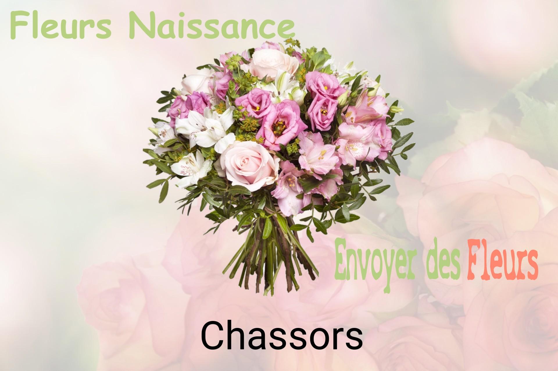 Bouquet de fleurs de naissance livré à Chassors